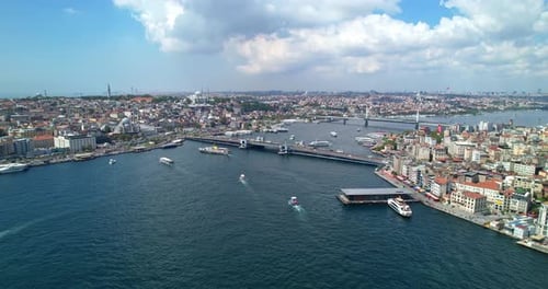 Luftaufnahme des Goldenen Horns in Istanbul