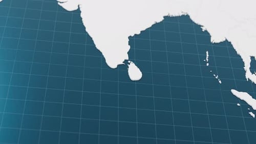 3D Animated Map Location Pin Drop and Zoom