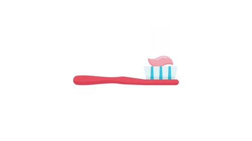 Animated Toothbrush with Toothpaste Reveal