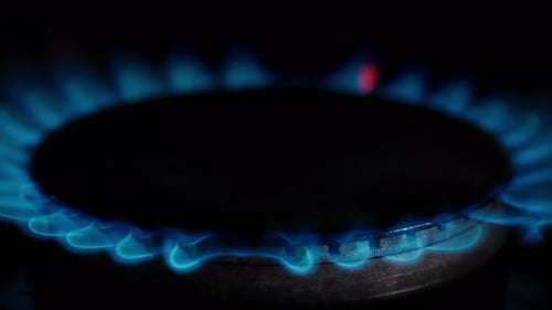 Gasflamme eines Heimkochers 4k