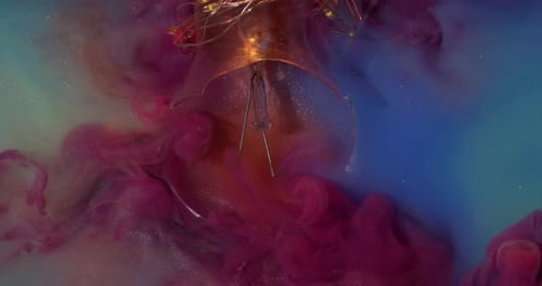 Flow Explode Broken Glass Smoky Paint Light Bulb