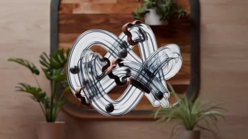 Circuito de corrida em mármore abstrato 3D