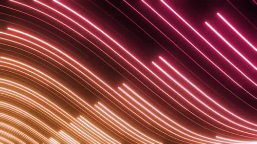 Dynamic Neon Wavy Lines Abstract Background Animation