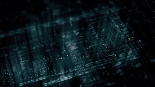 Futuristic Digital Data Grid Network Loopable Background