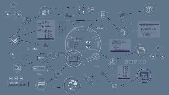 Infographics of Intelligent Automation in Animated Schema, Overlays ...
