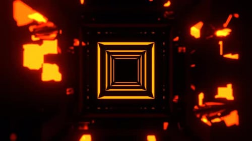 Orange Abstract Digital Pulse Spectrum Background Vj Loop In 4K