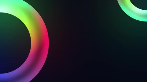 Glowing Colorful Circle Landscape Animation Background V7