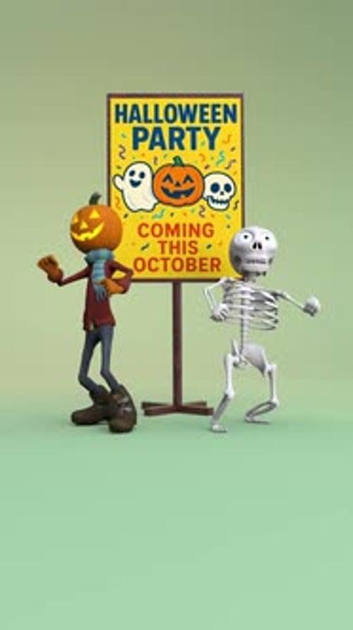 Halloween Party Poster Loop