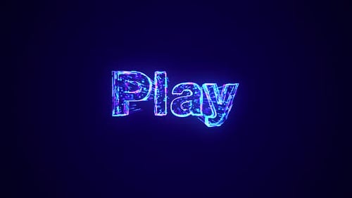 Dynamic Neon Particle Stream Text Reveal