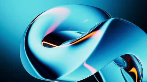 Abstract blue gradient glass background with smooth transitions of color