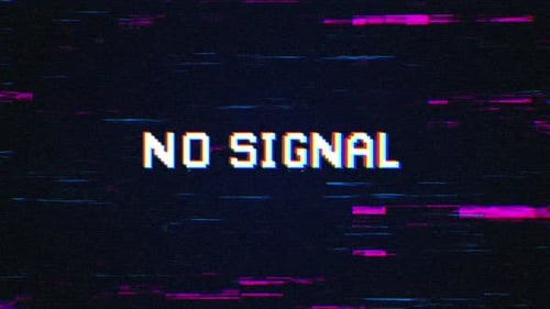 No Signal Glitch Text Animation
