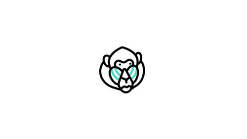 Animiertes Affensymbol