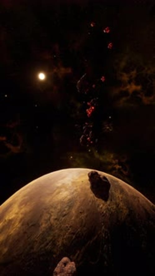 a Large Cluster of Asteroids Near an Unknown Planet Vertical
