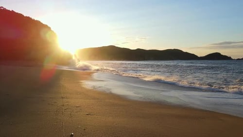 Ocean at Sunset Skies and Water with Fiery Hues Canvas of Light Ocean at Sunset Rock and Wave Nature