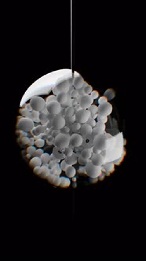 White Spheres 3D Loop Shapes Animation