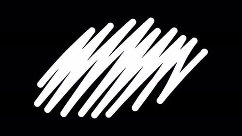 White Hand Drawn Scribble Stroke Animation