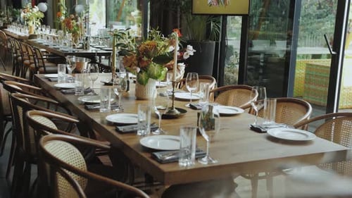 Elegantly Decorated Table Setting for Wedding Event