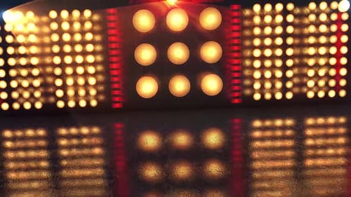 Vibrant Stage Lights with Reflections