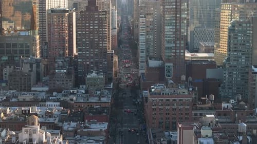 Aerial view of skyscrapers in New York City