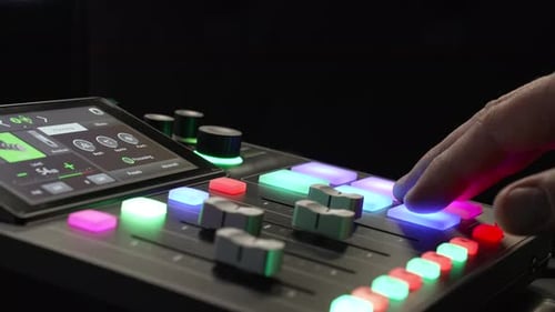 Adjusting Audio Volume on Mixer Before Streaming Use Indoor light