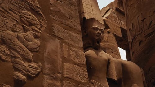 Giant Ancient Egyptian Statue at Karnak Temple, Luxor
