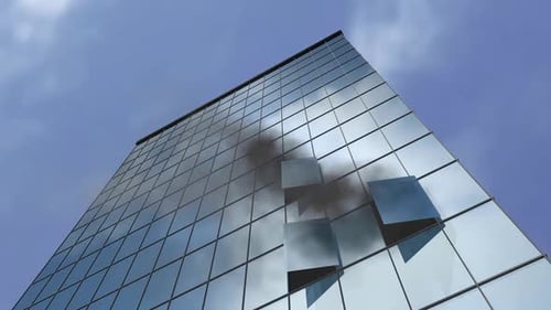 Modern Glass Skyscraper with Unique Design