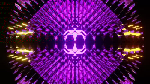 Disco Ball Purple Kaleidoscope For Party Vj Loop Background