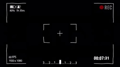 Hand Drawn Camera Viewfinder Recording Interface Overlay