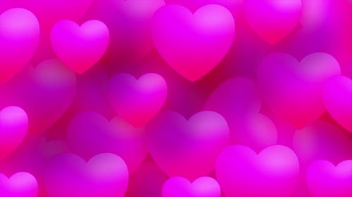 Valentines Day Romantic Background Wedding Love Particle Glowing Pink Hearts Animation 4k Loop