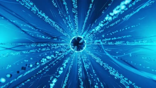 Microscopic Sci-Fi abstract background. Animated 3D looped background