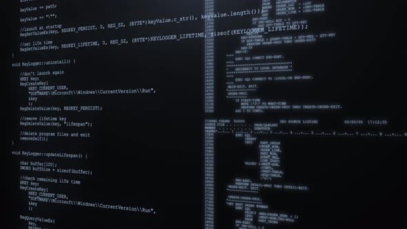 Coding Hacking Background Animation Data Breach Malware Cyber Attack ...