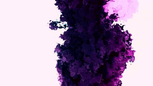 Dynamic Purple and Pink Ink Flow Transition Background