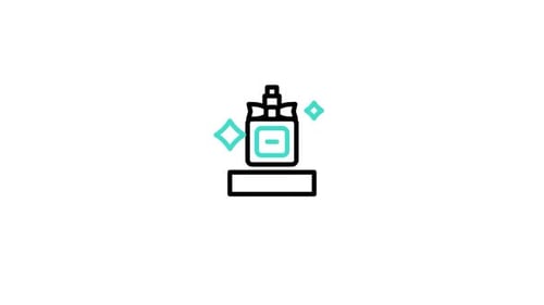 Flat Design Perfume Bottle Icon Animation