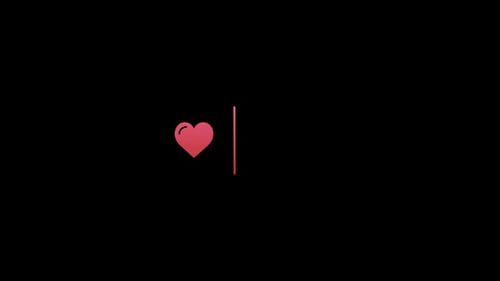 Minimalist Heart Icon and Logo Reveal Animation