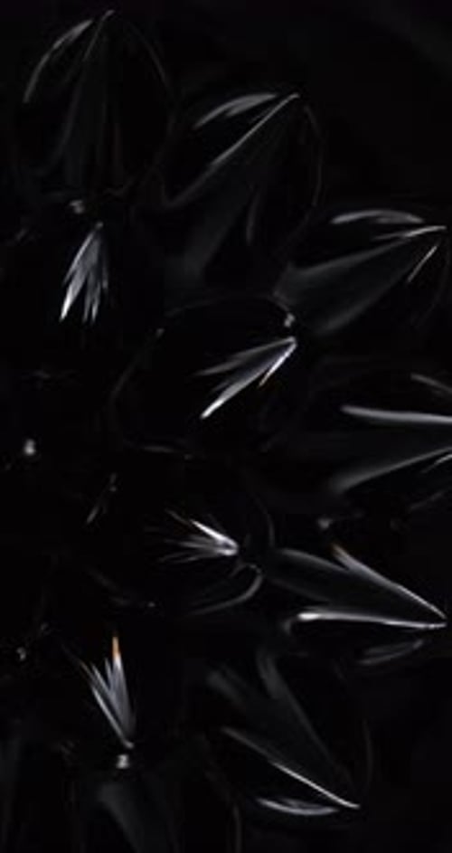 Abstract Black Liquid with Pointy Shapes