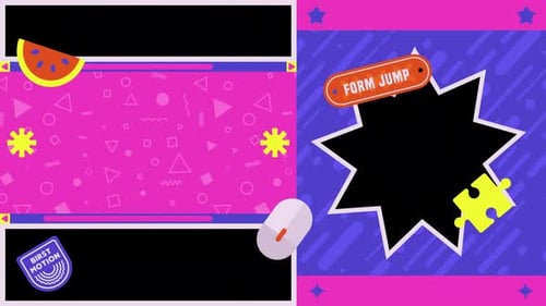 Animated Flat Design Shapes and Overlays Pack