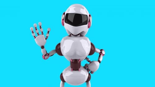 Fun 3D cartoon robot (with alpha channel included)