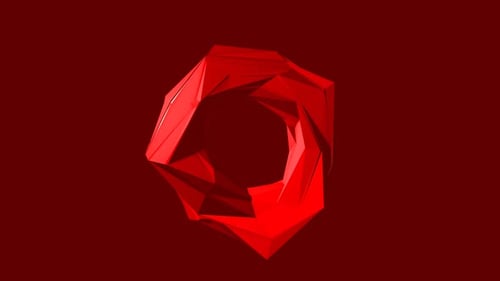 abstract red color 3d smooth particles digital wave circle shiny stripes texture background