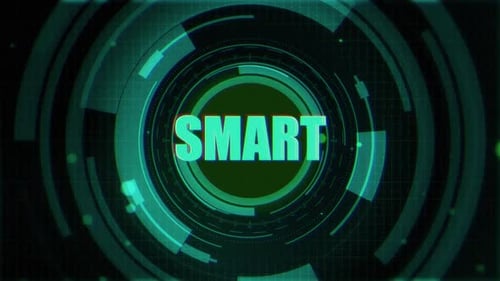 Smart Text On Futuristic Cyberspace Background