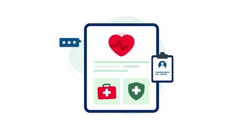 Animated Flat Design Health Care and Medical Information Icons