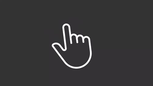 Animated Move Left White Linear Icon