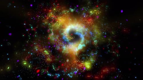 Vibrant Glowing Abstract Particle Explosion Background Animation
