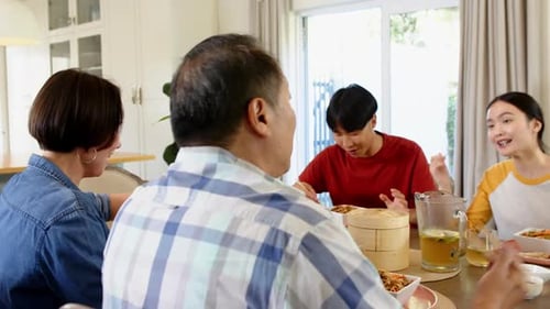 Family Meal Time at Home Together