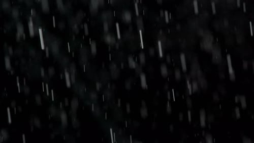 Digitally Created Rain Falling on Black Background
