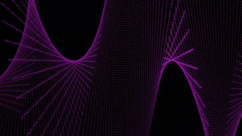 Abstract Digital Grid Wave Animated Background