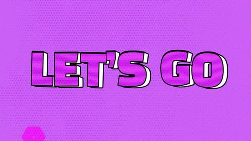 Lass uns gehen Animation im Cartoon-Stil