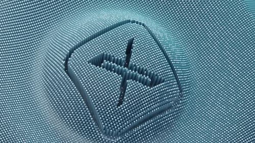 Digital Grid Cubes Form Pin Icon Animation