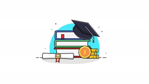 4k Scholarship Concept Animation Video