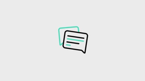 Clean Flat Design Communication Chat Bubbles Animation