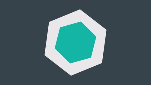Minimalist Geometric Hexagon Rotating Logo Reveal